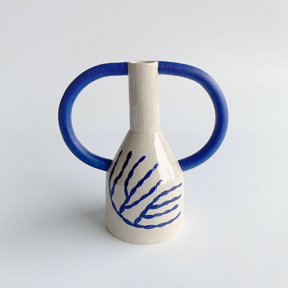 [SOPHIE ALDA] Patterned Jug Eared Vase