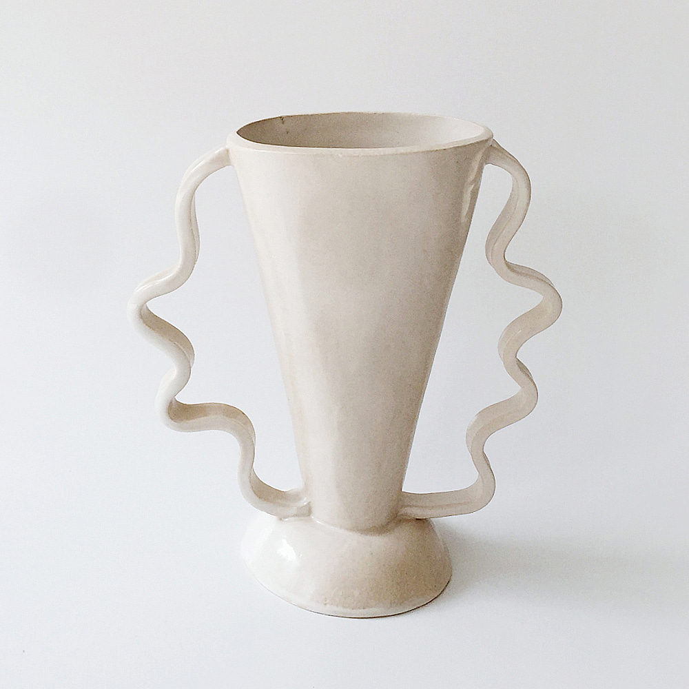 [MORGAN PECK]Stretch Vase_Dandelion White
