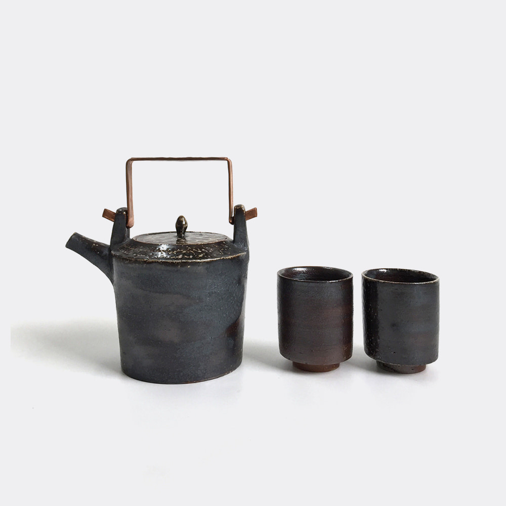 [POPALINI &amp; JEZANDO] Soda/Woodfired Toast Teapot &amp; Teabowls