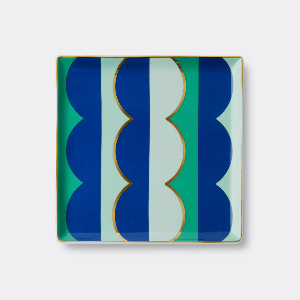 [OCTAEVO] Ceramic Tray Riviera Wave- Blue