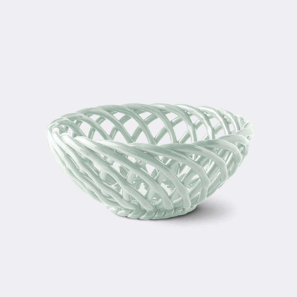 [OCTAEVO] Sicilia Ceramic Basket Large_Light Mint