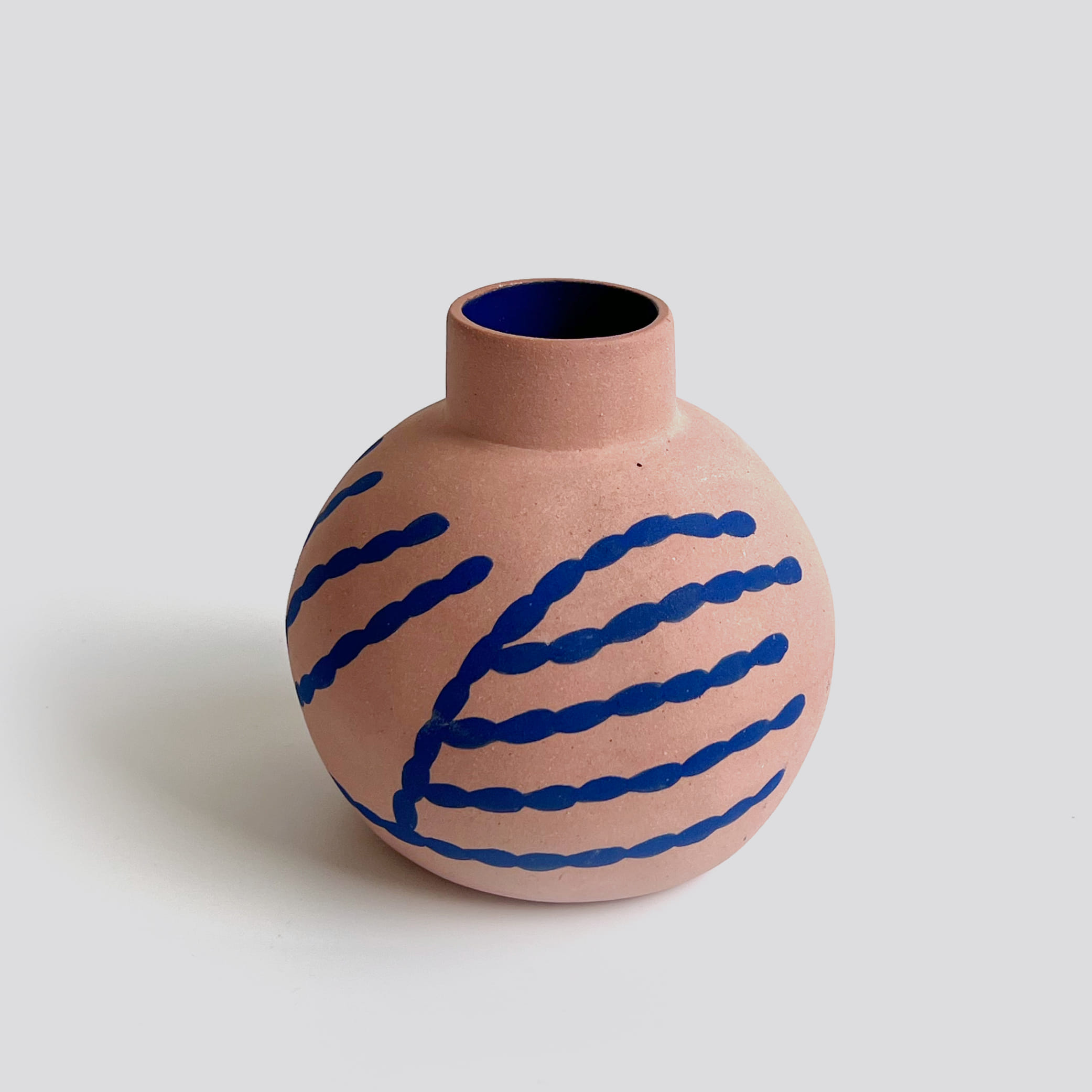 [SOPHIE ALDA] Round Bottle Vase In Pink And Blue