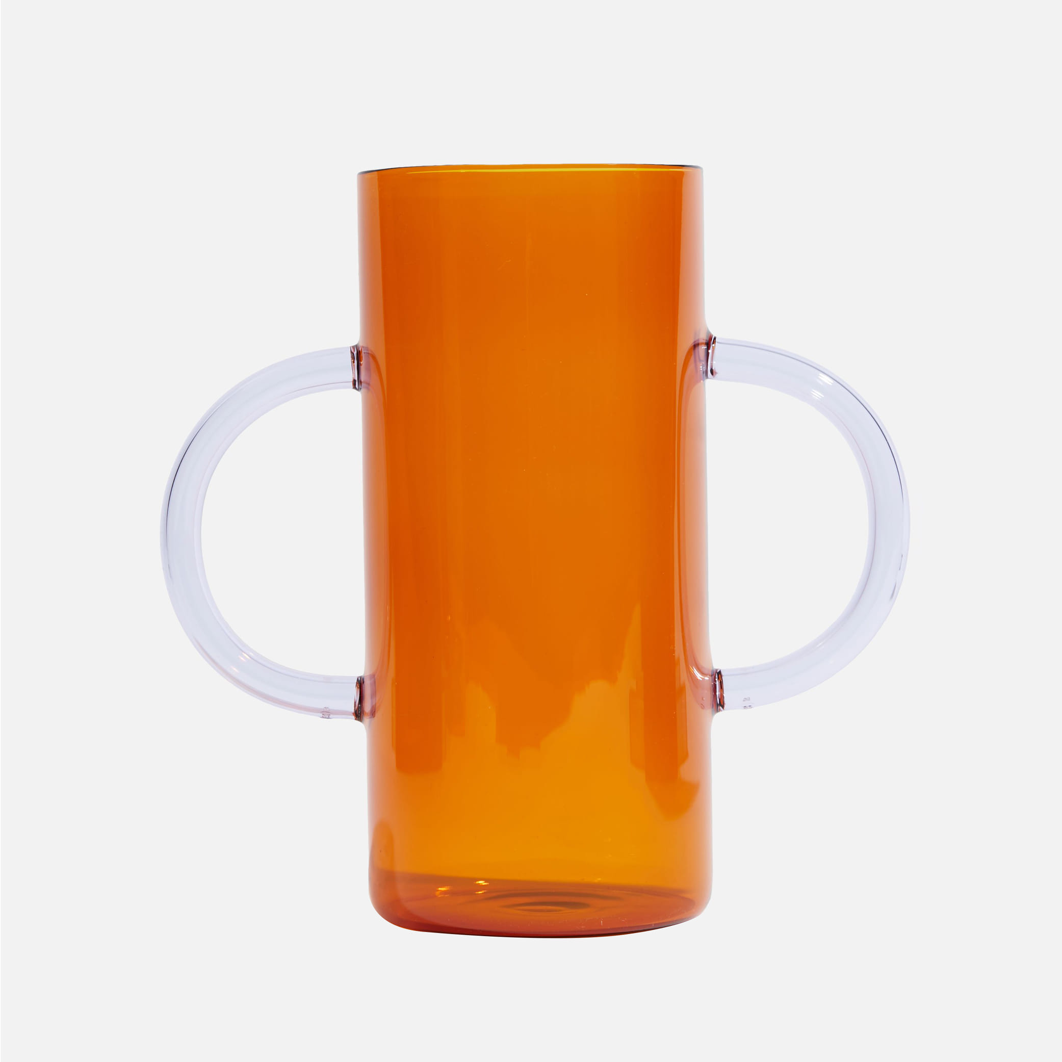 [SOPHIE LOU JACOBSEN] Handle Vase Amber W/ Lilac