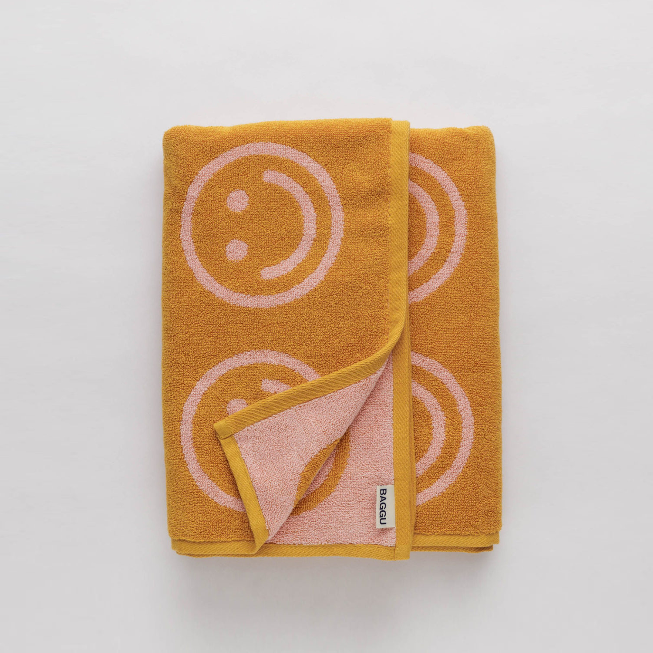 [BAGGU] Big Towel_Marigold Peach Happy